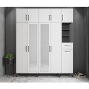 Resim Açelya Portmanto Vestiyer Füme Beyaz 225cm M10 
