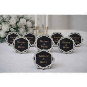 Resim Magnet Kişiye Özel 25 Adettir Altıgen Gümüş Pleksidir No 070 