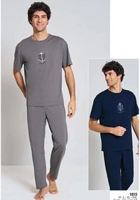 Resim Pijadore 1815 Kısa Kol Erkek Pijama Takımı Gri 
