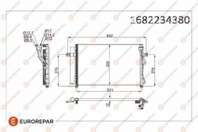 Resim EUROREPAR 1682234380 | Psa / Erp Klima Radyatörü Hyundai Getz (Tb) Dizel 1.5 