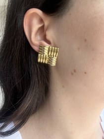 Resim Geometrik Vintage Küpe 