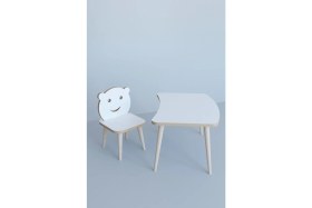 Resim Remaks Twiti Yaz Sil Yüzey Çocuk Masa Sandalye Takımı 1 Aktivite Oyun Masası 1 Sandalye - Beyaz 