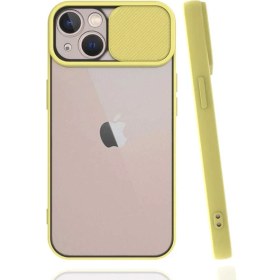 Resim MobaxAksesuar Apple iPhone 13 Mini Kılıf Kamera Kapatmalı Lensi Case Sarı 