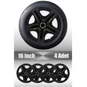 Resim Hyundai Accent Elentra Tucson 16" İnç Uyumlu 4 Adet 1 Takım Siyah Jant Kapağı 