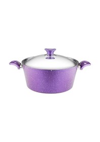 Resim 24 Cm Granit Derin Tencere Çelik Kapak - Violet Violet 