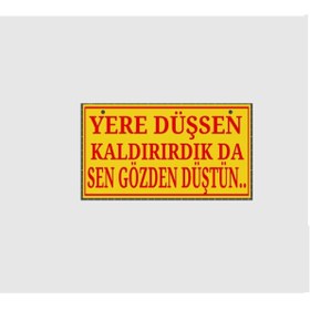 Resim RELATOS YERE DÜŞSEN .. Yazılı Tır Kamyon Araba Ev Duvar Süsü Vantuzu Dekor Plastik Dekor Aksesuar (25X14CM) 