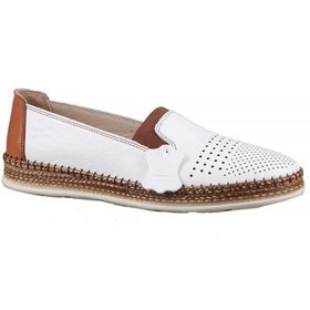 Resim Pandora Moda 35.37 Hakiki Deri Beyaz Kadın Günlük Ayakkabı 001 