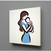 Resim Bebeğini Kucağına Alan Anne Kanvas Tablo 