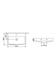 Resim Newarc Dolap Uyumlu Lavabo N5014B-W 