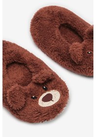 Resim Penti Erkek Çocuk Bear Kahverengi Patik Çorap 