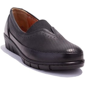 Resim Polaris 105071 Siyah 5 Nokta Ortopedik Günlük Kadın Deri Ayakkabı 001 