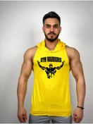 Resim Black İstanbul Gym Warriors Baskılı Kapüşonlu Fitness Atleti 