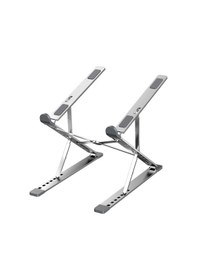 Resim Moveevo N8 Alüminyum 9+6 Seviye Çift Ayarlı Ergonomik Dizüstü Bilgisayar Tutucu - Taşınabilir, Katlanabilir, Isı Dağıtımı, 11-17 İnç Uyumlu Siyah 