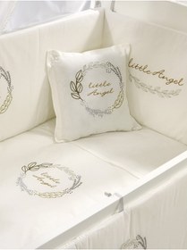 Resim Meltem Smart Angel Nakışlı Pamuklu Bebek Uyku Seti 60x120 cm 