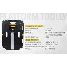 Resim AyrStore PC532 137KG 62X45CM Dört Tekerli Çekme Kollu Yük ve Paket Taşıma Arabası 