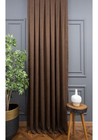 Resim Evdepo Home Sütlü Kahve Fon Perde Tek Kanat Sütlü Kahverengi 