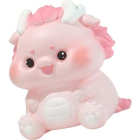 Resim Homyl Ejderha Heykelcik Kumbara, Çin Taşınabilir Masa Merkezi 14cmx14cmx17cm 