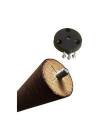 Resim 3 Adet Ceviz Vernikli Konik Ahşap Masa Ayağı 55 Cm Açılı Aparat Ve Montaj Vidası Dahil Kayın Ağacı 