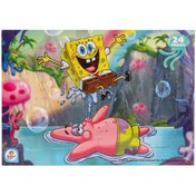 Resim Nessiworld SB7978 Spongebob Taslamalı Frame Puzzle 24 Parça -Laçokids 