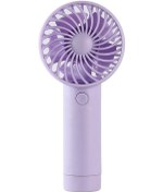 Resim Mini El Tipi Pil İle Çalışan Li-ion Pilli Vantilatör, Vantilatör 2 Adet Mor 