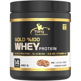 Resim TORQ NUTRİTİON Gold %100 Whey Protein Kurabiyeli 490g 