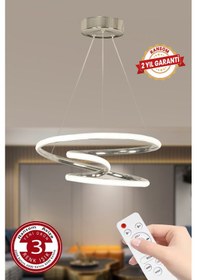 Resim Ransom Kumandalı Krom Dimmerli Led Avize Galaksi Ledli Avize Krom 