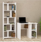 Resim Kalenderdekor1 Kalender Dekor Avel Snow 90 Cm Çalışma Masası Takımı Avs01 Beyaz 