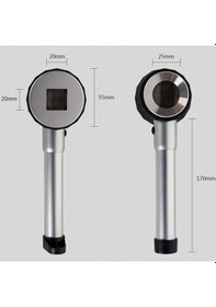 Resim 10X Optik Ölçekli Metal El Büyüteç Cam Lens 3 Led Işıklı Fermuarl N11.835 