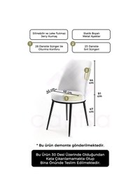 Resim Canisa Concept Dexa Serisi Siyah Renk Sandalye Mutfak Sandalyesi, Yemek Sandalyesi Ayaklar Parlak Krom Siyah 