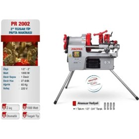 Resim Proter Tezgah Tip Pafta Makinası Pr 2002 2" 