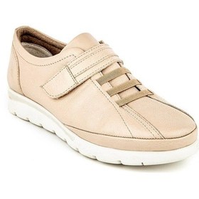 Resim Muya Quatro 6 Nokta Anatomik Taban Hakiki Deri Kadın Ayakkabı Bej 