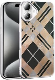 Resim Zore Apple için uyumlu iPhone 16 Kılıf Desenli Zore Mep Kapak Geometrik 