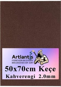 Resim 50x70 Cm Keçe 2.0 Mm 1 Adet Renkli Hobi Keçesi Elişi Keçesi Anasınıfı Kreş Okul Öncesi Kahverengi 