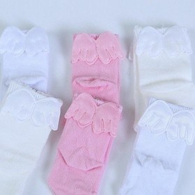 Resim Baby Shez Pamuklu 6'lı Yenidoğan Melek Kanatlı Bebek Çorap Pembe 