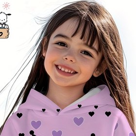 Resim Sanrio için for kuromi Kızlar için Kapüşonlu Sweatshirt - Sevimli 3D Baskılı Karikatür Uzun Kollu Sweatshirt Kalp ve Yıldızlarla, Yumuşak Pembe Rahat İlkbahar/Sonbahar Kıyafeti, Gençler ve Gençler için Normal Kalıp Kapüşonlu Sweatshirt, Sevimli Sweatshirt'lar, Genç Modası, Eğlenceli Tasarım, Rahat Kumaş 