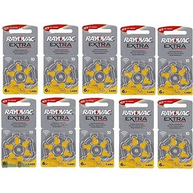 Resim Rayovac 10 Numara İşitme Cihaz Pili 6X10 (60 Adet) 