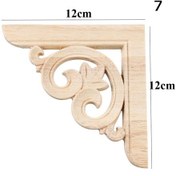 Resim Parçalar Eşsiz Köşe Aplikleri Çerçeve Ahşap Oyma Dekoratif Ahşap Figürinler El Sanatları Ahşap Oyma 7 