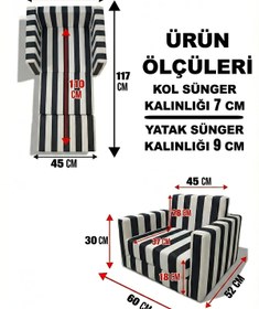 Resim LENSA HOME Çocuk Koltuğu Komple Sünger Katlanabilir Yataklı Minder Yatak (0-4 YAŞ) SİYAH BEYAZ TARAFTAR DESEN 