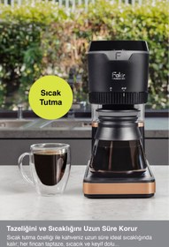 Resim Fakir Aroma Gourmet Siyah-Bakır Filtre Kahve Makinesi 
