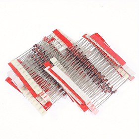 Resim 250 adet 25 Değer 1W Zener Diyot Kiti, 3V~33V 1N47 Serisi Voltaj Regülatörü Diyot Seti, 3V 3V3 3V6 3V9 4V3 4V7 5V1 5V6 6V2 6V8 7V5 