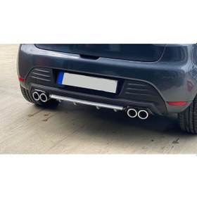 Resim Fiat Egea Hatchback Uyumlu Body Kit Difüzör 4 Çıkış Yuvarlak Gri Model 3 