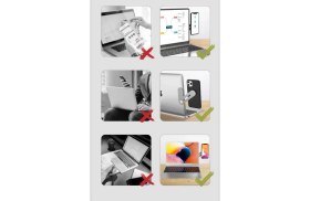 Resim Laptop & Monitör Arkası Telefon Tutucu: Manyetik Bağlantı, Alüminyum Yapı, Dönebilir Telefon Standı 