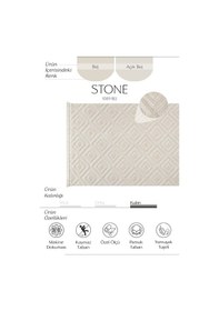 Resim Cool Halı Stone 1089 Bej Kaymaz Taban Koridor Halısı Kesme Yolluk Mutfak Halısı Modern Salon Halısı 