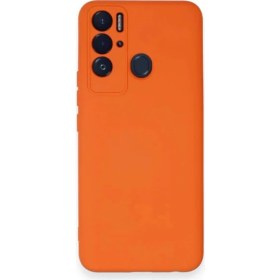 Resim Tecno Pova Neo Kılıf Nano Içi Kadife Silikon - TURUNCU-(5796) 