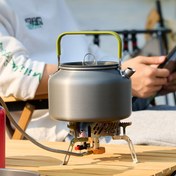 Resim Kamp Su Kazanı, 0.8L/1.2L/1.8L Filtreli Taşınabilir Alüminyum Alaşımlı Kamp Su Isıtıcısı, Kamp, Yürüyüş, Balıkçılık, Seyahat İçin 