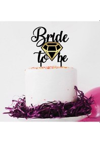 Resim Gold Altın Sarısı Bride To Be Ayna Pleksi Bekarlığa Veda Partisi 