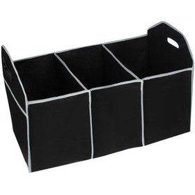 Resim Araba Saklama Çantası Bagaj Saklama Kutusu Çok Fonksiyonlu Katlanabilir Dokunmamış Toplama Çantası Araba Organizatör 