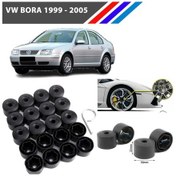 Resim Otozet - Vw Bora Bijon Civata Kapağı Siyah Renk 20 Adetli Set 17mm 1k06011739b9 