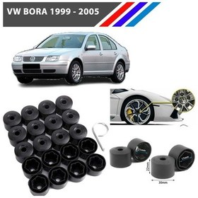 Resim Otozet - Vw Bora Bijon Civata Kapağı Siyah Renk 20 Adetli Set 17mm 1k06011739b9 