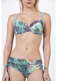 Resim Endeep Kadın Balenli Destekli Desenli Mavi Bikini Takımı 